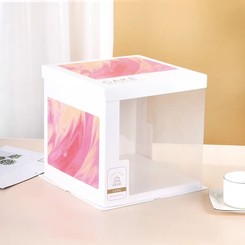 Translucent cake box