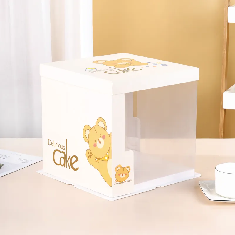 Translucent cake box