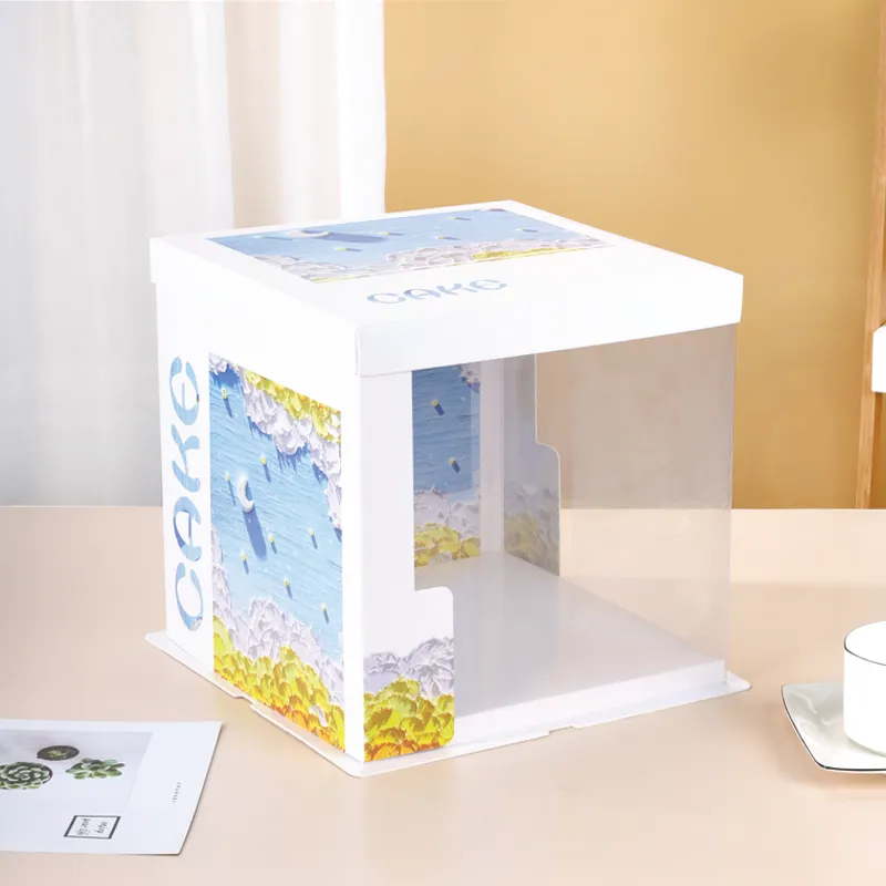 Translucent cake box