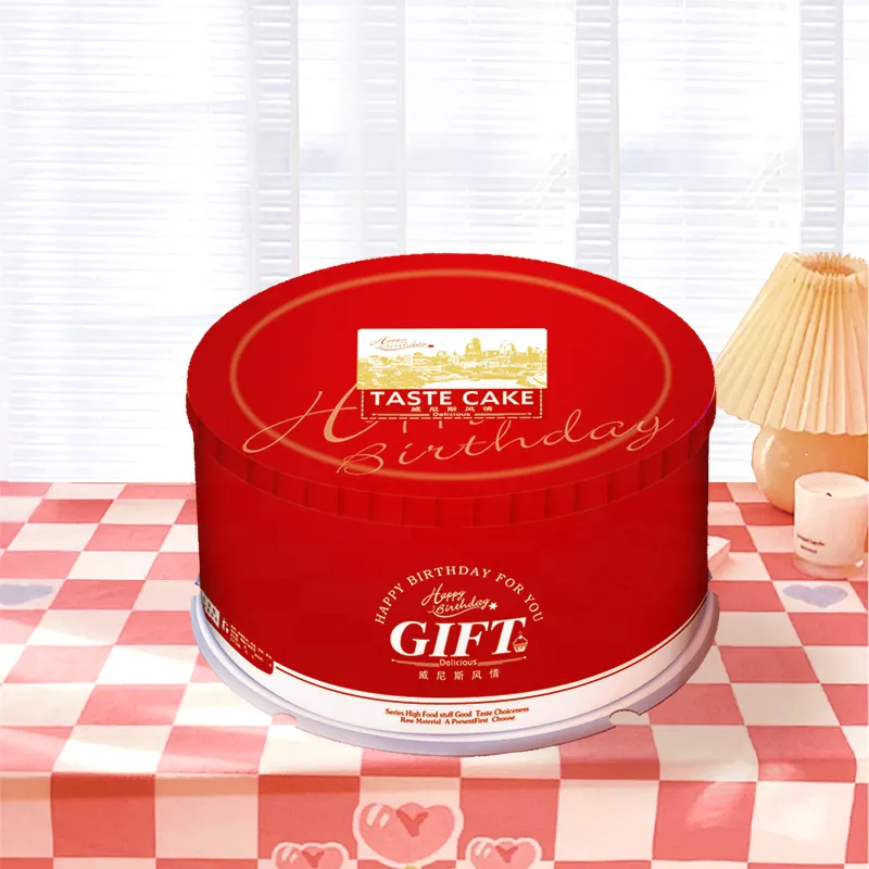 Round cake box