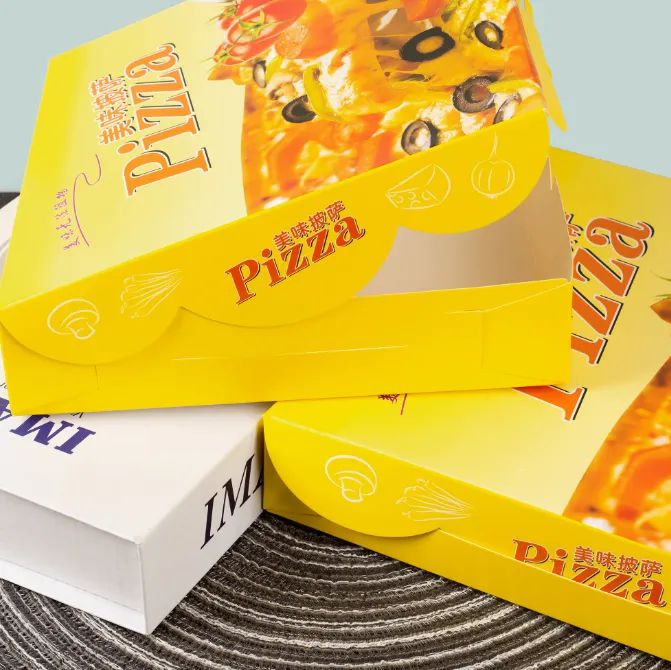 Square white card pizza box