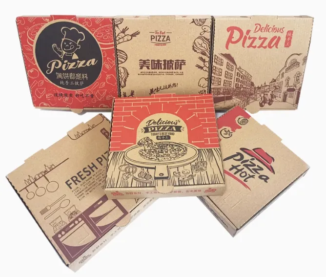 Square corrugated pizza box